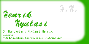 henrik nyulasi business card